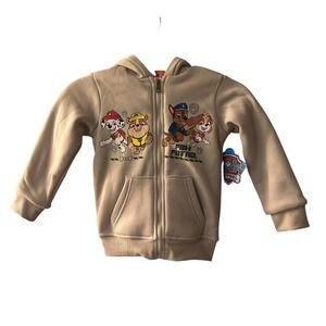 PAW Patrol Full-Zip Hoodie Size 5 Kids With Character‎ Sherpa Lined